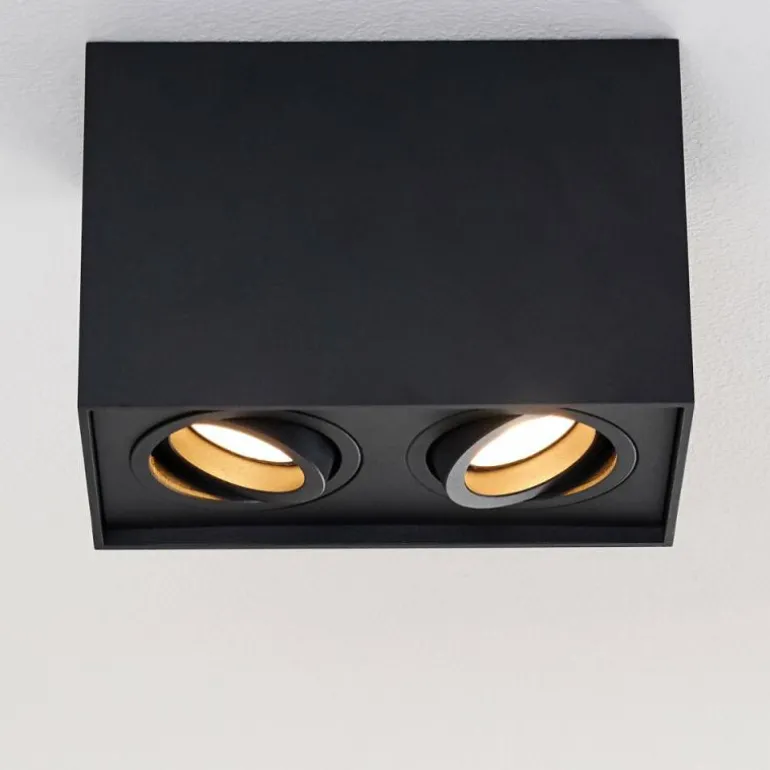 Plafonnier Betsie Noir, 2 lumières