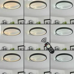 Plafonnier Bina LED Blanc, 1 lumière, Télécommandes