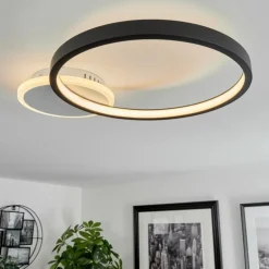 Plafonnier Bina LED Blanc, 1 lumière, Télécommandes