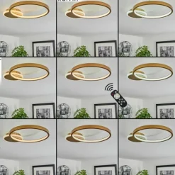 Plafonnier Bina LED Laiton, 1 lumière, Télécommandes