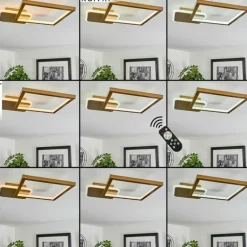 Plafonnier Bina LED Laiton, 1 lumière, Télécommandes