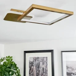 Plafonnier Bina LED Laiton, 1 lumière, Télécommandes