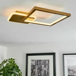 Plafonnier Bina LED Laiton, 1 lumière, Télécommandes