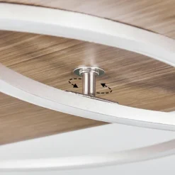 Plafonnier Blandford LED Écru, Nickel mat, Argenté, 2 lumières, Télécommandes