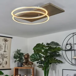 Plafonnier Blandford LED Écru, Nickel mat, Argenté, 2 lumières, Télécommandes