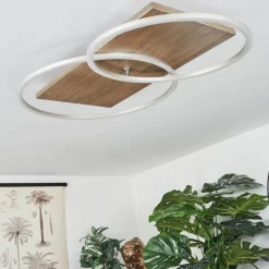 Plafonnier Blandford LED Écru, Nickel mat, Argenté, 2 lumières, Télécommandes