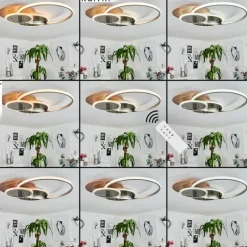 Plafonnier Blandford LED Écru, Nickel mat, Argenté, 1 lumière, Télécommandes