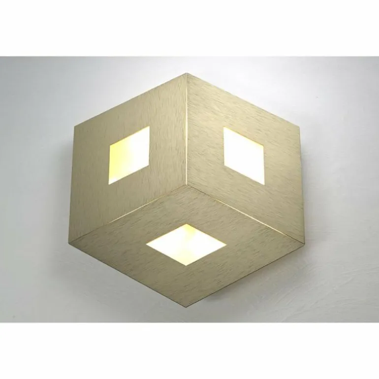 Plafonnier Bopp-Leuchten BOX COMFORT LED Or, 3 lumières