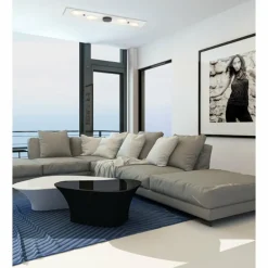 Plafonnier Bopp-Leuchten PLANETS ONE LED Anthracite, Blanc, 4 lumières