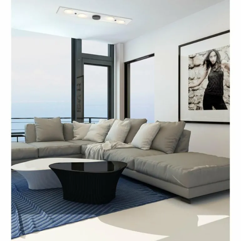 Plafonnier Bopp-Leuchten PLANETS ONE LED Anthracite, Blanc, 4 lumières