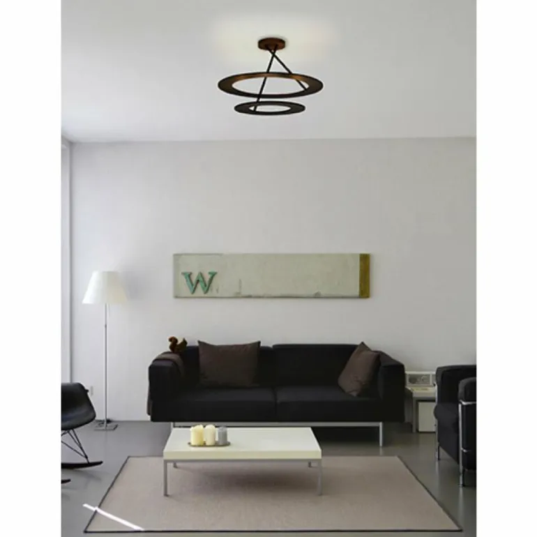 Plafonnier Bopp-Leuchten STELLA LED Noir, 9 lumières