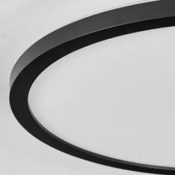 Plafonnier Boyero LED Noir, 2 lumières, Télécommandes, Changeur de couleurs