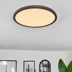 Plafonnier Boyero LED Noir, 2 lumières, Télécommandes, Changeur de couleurs