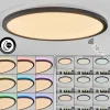 Plafonnier Boyero LED Noir, 2 lumières, Télécommandes, Changeur de couleurs