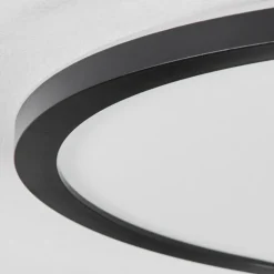 Plafonnier Boyero LED Noir, 2 lumières, Télécommandes, Changeur de couleurs