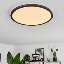 Plafonnier Boyero LED Noir, 2 lumières, Télécommandes, Changeur de couleurs