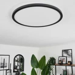 Plafonnier Boyero LED Noir, 2 lumières, Télécommandes, Changeur de couleurs