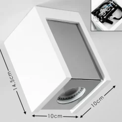 Plafonnier Braslo Chrome, Blanc, 1 lumière