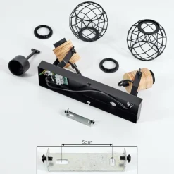 Plafonnier Bridgeport Noir, 2 lumières