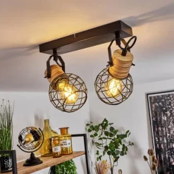 Plafonnier Bridgeport Noir, 2 lumières