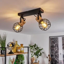 Plafonnier Bridgeport Noir, 2 lumières