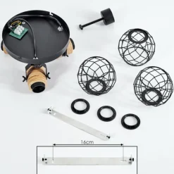 Plafonnier Bridgeport Noir, 3 lumières