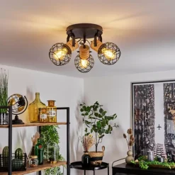 Plafonnier Bridgeport Noir, 3 lumières