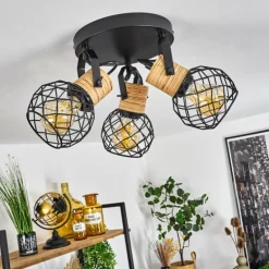 Plafonnier Bridgeport Noir, 3 lumières