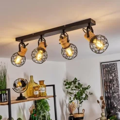 Plafonnier Bridgeport Noir, 4 lumières