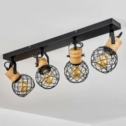 Plafonnier Bridgeport Noir, 4 lumières