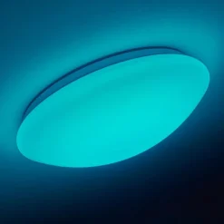 Plafonnier Brighton LED Blanc, 1 lumière, Télécommandes, Changeur de couleurs