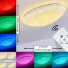 Plafonnier Brighton Star LED Blanc, 1 lumière, Télécommandes, Changeur de couleurs
