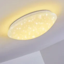 Plafonnier Brighton Star LED Blanc, 1 lumière, Télécommandes, Changeur de couleurs