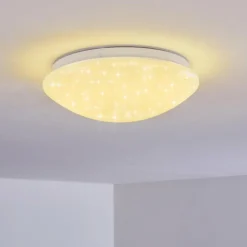 Plafonnier Brighton Star LED Blanc, 1 lumière, Télécommandes, Changeur de couleurs