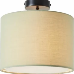 Plafonnier Brilliant Aike Noir, 1 lumière