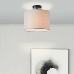 Plafonnier Brilliant Aike Noir, 1 lumière