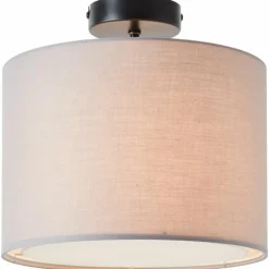 Plafonnier Brilliant Aike Noir, 1 lumière