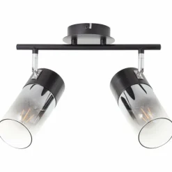 Plafonnier Brilliant Alia Noir, 2 lumières