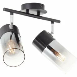 Plafonnier Brilliant Alia Noir, 2 lumières