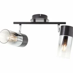 Plafonnier Brilliant Alia Noir, 2 lumières