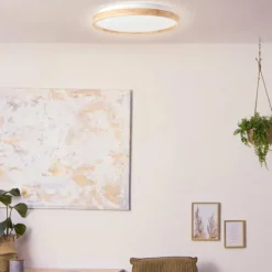 Plafonnier Brilliant Alson LED Brun, Blanc, 1 lumière, Télécommandes