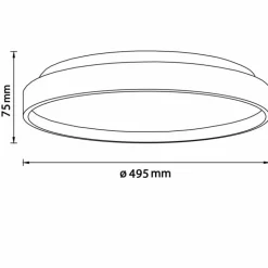 Plafonnier Brilliant Alson LED Brun, Blanc, 1 lumière, Télécommandes