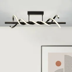 Plafonnier Brilliant Amalie LED Noir, 1 lumière