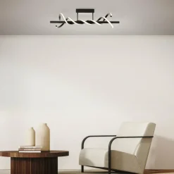 Plafonnier Brilliant Amalie LED Noir, 1 lumière