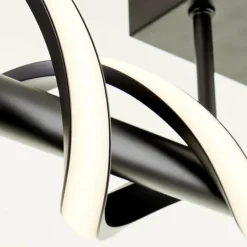 Plafonnier Brilliant Amalie LED Noir, 1 lumière