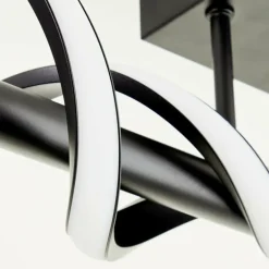 Plafonnier Brilliant Amalie LED Noir, 1 lumière