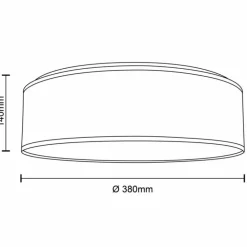 Plafonnier Brilliant Aniela Blanc, 2 lumières