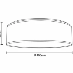 Plafonnier Brilliant Aniela Blanc, 3 lumières