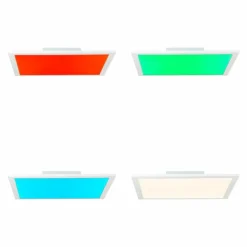 Plafonnier Brilliant Atira LED Blanc, 1 lumière, Télécommandes, Changeur de couleurs