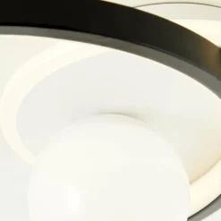 Plafonnier Brilliant Atlanta LED Noir, 1 lumière